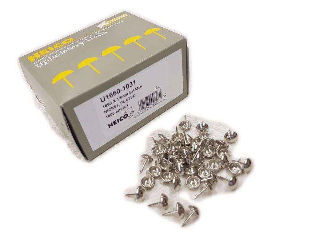1000 CHROME SILVER UPHOLSTERY NAILS Furniture studs